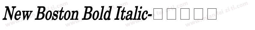New Boston Bold Italic字体转换